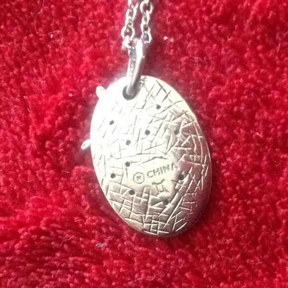 Vintage Silver Gemini Constellation Zodiac Sign Pendant with Zircon Stones - Picture 3 of 4